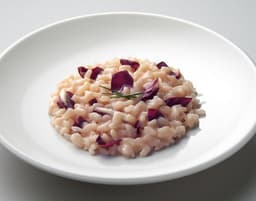 Chicchi di orzo risottati, trevisana e barbera