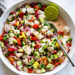 Ceviche di pesce bianco