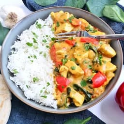 Curry di pollo e gamberi
